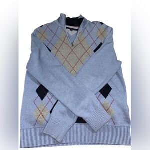 Men’s Tommy Hilfiger Quarter Zip Pullover Sweater, Size Medium